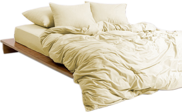 Акція на Простирадло на гумці MirSon Soft Touch of Satin 014 Light yellow 120x190 см від Rozetka