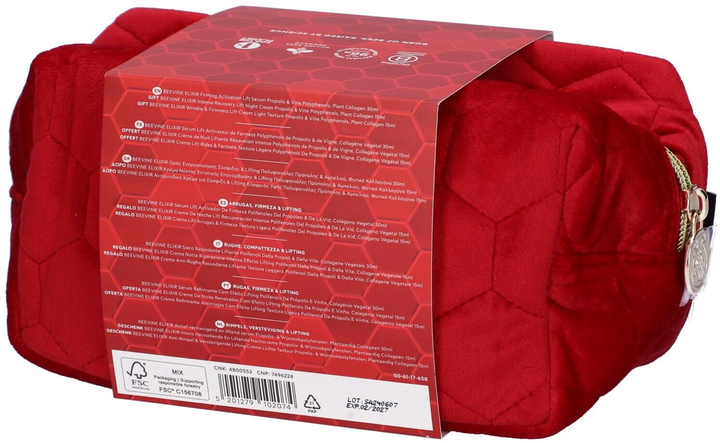 Zestaw do pielęgnacji twarzy Apivita Beevine Elixir Serum 30 ml + Krem do twarzy 15 ml + Krem na noc 15 ml + Kosmetyczka (ZES5201279102074) - obraz 4