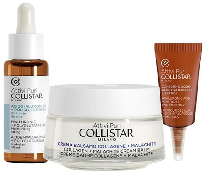Zestaw do pielęgnacji twarzy Collistar Attivi Puri Krem do twarzy 50 ml + Serum do twarzy 5 ml + Serum pod oczy 5 ml (ZES8015150006637) - obraz 2