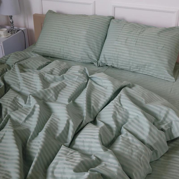 Простирадло на гумці MirSon Royal Soft Stripe 30-0031 Jesse 140x190 см від Rozetka на платформі USKIDKA Акція на Простирадло на гумці MirSon Royal Soft Stripe 30-0031 Jesse 140x190 см від Rozetka