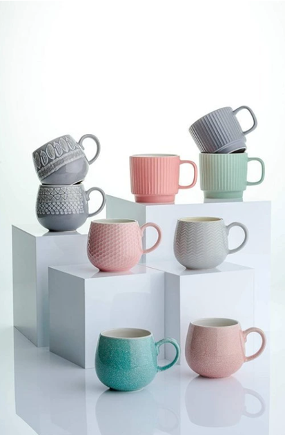 Kubek Mason Cash Embossed Chevron niebieska 350 ml (5010853263274) - obraz 2