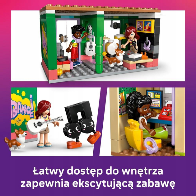 Zestaw klocków LEGO Friends Sklep muzyczny i mieszkanie 483 elementy (42653)  - obraz 13