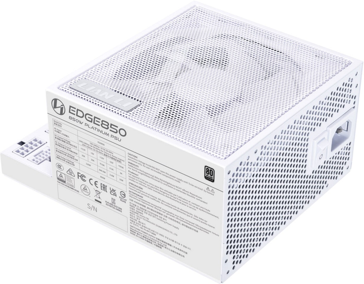 Zasilacz Lian Li EDGE EG0850 850W 80 Plus Platinum White (G9P.EG0850.WE00.EU) - obraz 4