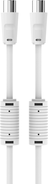 Кабель Sinox PRO AntenneКабель YouSee and Stofa godkendt 3 m Hvid White (SXV09203) - зображення 1