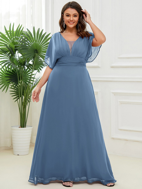 Сукня вечірня довга жіноча SHEIN GD-00158170 3XL Сіра із блакитним від Rozetka на платформі USKIDKA Акція на Сукня вечірня довга жіноча SHEIN GD-00158170 3XL Сіра із блакитним від Rozetka