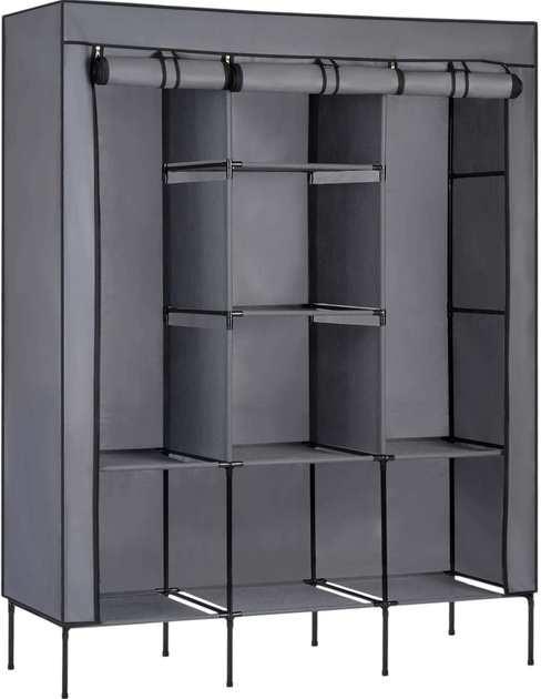 Шафа тканинна Massido 45 x 130 x 175 см графітова (5908220477150) - зображення 2