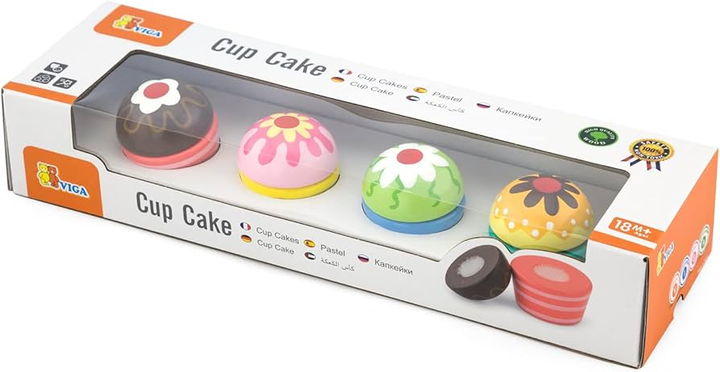 Дерев'яні тістечка Viga Cup Сake 4 шт. 50808 (6934510508081) - зображення 7