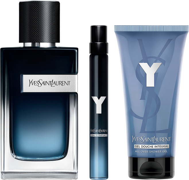 Zestaw męski Yves Saint Laurent Y Men Woda perfumowana 100 ml + Miniaturka Woda perfumowana 10 ml + Żel pod prysznic 50 ml (3614274284904) - obraz 2