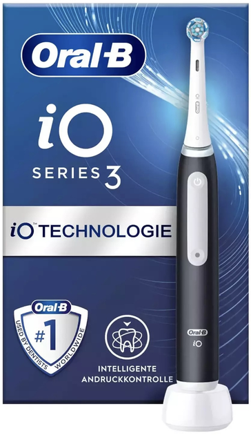 Elektryczna szczoteczka do zębów Oral-B iO 3 Matt Black (8006540730744) - obraz 1