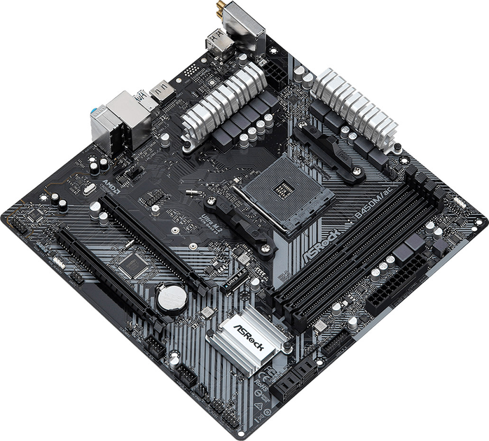 Материнська плата ASRock B450M/AC R2.0 (sAM4, AMD B450, PCI-Ex16) - зображення 3