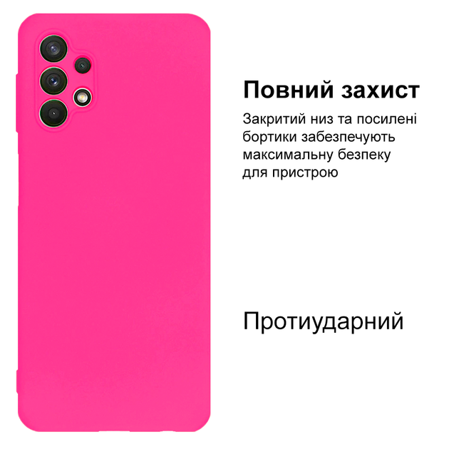 Чехол противоударный Kassel Camera Protective для Samsung A32 (21) Shiny pink Ярко-розовый - изображение 2