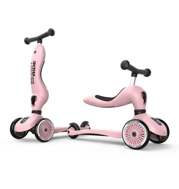 Самокат Scoot and Ride Highwaykick-1 пастельно-розовый от 1-го Самокат Scoot and Ride Highwaykick-1 пастельно-розовый от 1-го