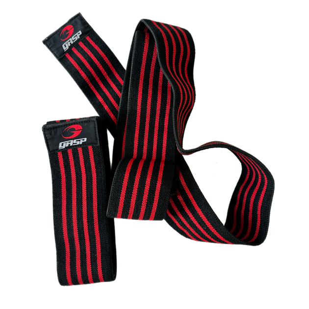Бінти колінні GASP Knee wraps Black/Red 2 метра - Фото 1 Бінти колінні GASP Knee wraps Black/Red 2 метра - изображение 1