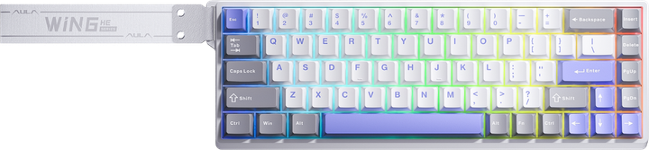 Клавіатура Aula WIN68 HE Max Magnetic switch Grey/White/Purple (6978080504081) - Фото 4 Клавіатура Aula WIN68 HE Max Magnetic switch Grey/White/Purple (6978080504081) - зображення 4