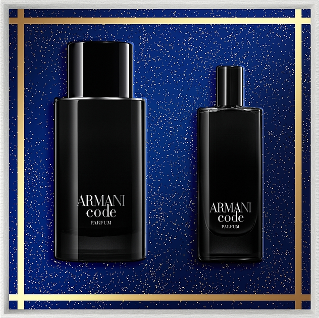 Набір для чоловіків Giorgio Armani Armani Code Парфуми 75 мл + Мініатюра Парфуми 15 мл (3614274109924) - зображення 3