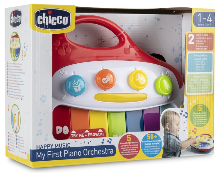 Zabawka interaktywna Chicco Happy Musik Moje pierwsze pianinko (8058664178100) - obraz 2