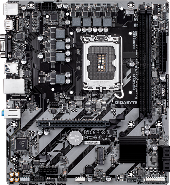 Материнська плата Gigabyte H810M H (s1851, Intel H810, PCI-Ex16) - зображення 1
