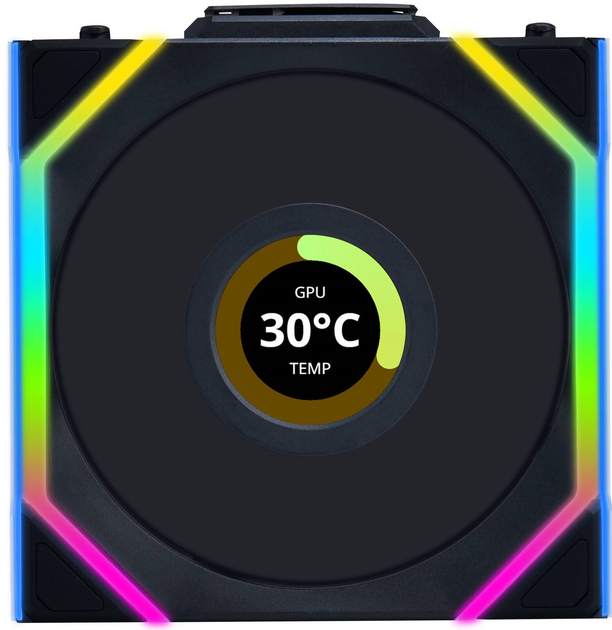 Zestaw wentylatorów Lian Li Uni Fan SL Wireless LCD 120 Black (LULI-099) - obraz 3