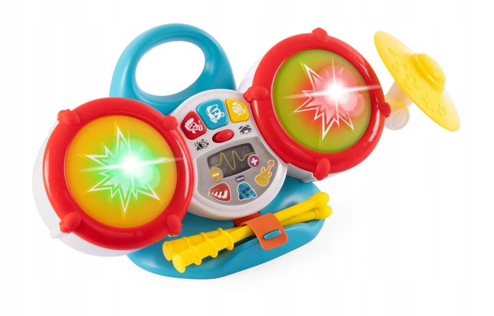 Інтерактивна іграшка Chicco Happy Musik Мій перший барабан (8058664178117) - зображення 1