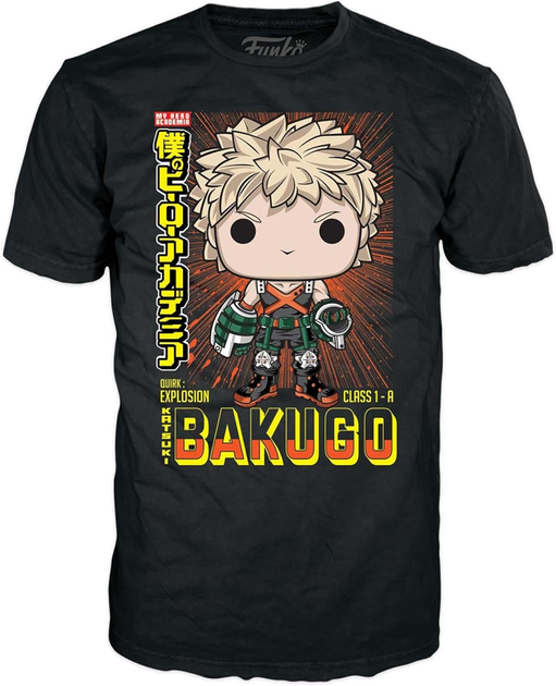 Zestaw Funko Pop! & Tee My Hero Academia Figurka Katsuki Bakugo + Koszulka Rozmiar XL 64595 (889698645959) - obraz 2
