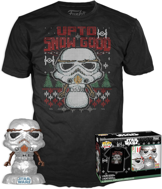 Zestaw Funko Pop! & Tee Star Wars Figurka Holiday Stormtrooper + Koszulka Rozmiar S 72844 (889698728447) - obraz 2