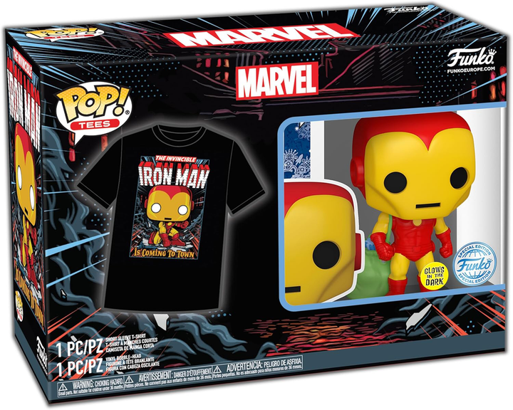 Набір Funko Pop! & Tee Marvel Фігурка Залізної людини + футболка розмір S 72836 (889698728362) - зображення 1