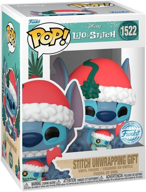 Фігурка Funko Pop! Disney Lilo and Stitch 1522 Stitch Unpacking Gift 82860 (889698828604) - зображення 1