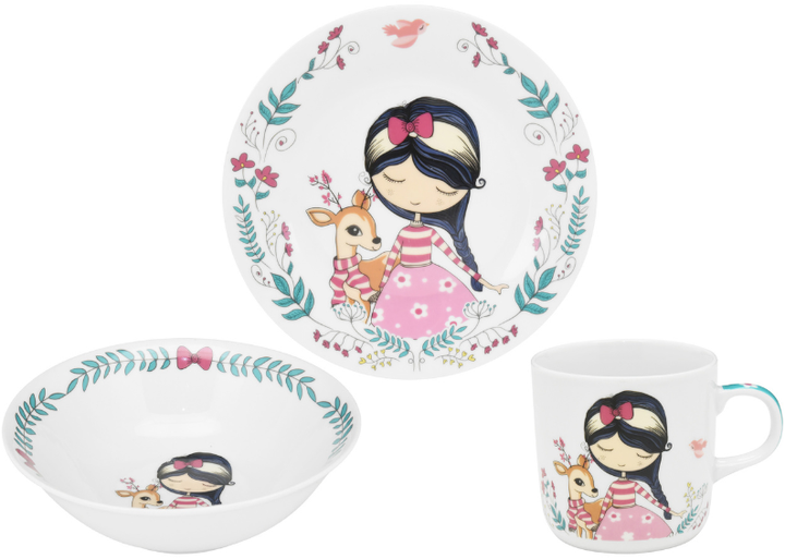 Набор посуды детский Limited Edition FAIRY 3 предмета фарфора (C679) - Фото 1 Набор посуды детский Limited Edition FAIRY 3 предмета фарфора (C679) - изображение 1