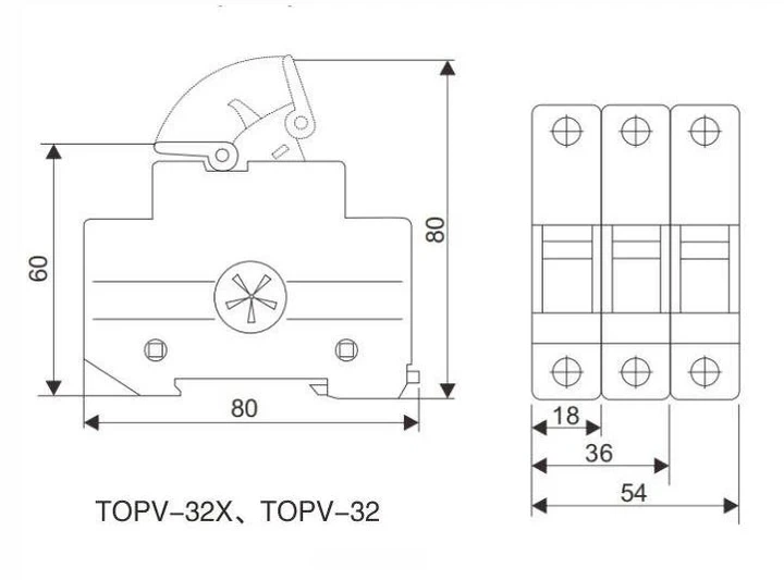 Держатель TOMZN 2Р DC с 2-мя предохранителями на 20A 10х38мм на DIN рейку для солнечных панелей - изображение 7