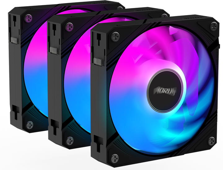 Zestaw wentylatorów Gigabyte Aorus EZ Chain Fan 120 Black (GP-ECFAN1203) - obraz 3