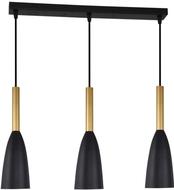 Lampa wisząca Light Prestige Solin 3 3xE27 Czarno-złota (LP-181/3L BK/GD) - obraz 1