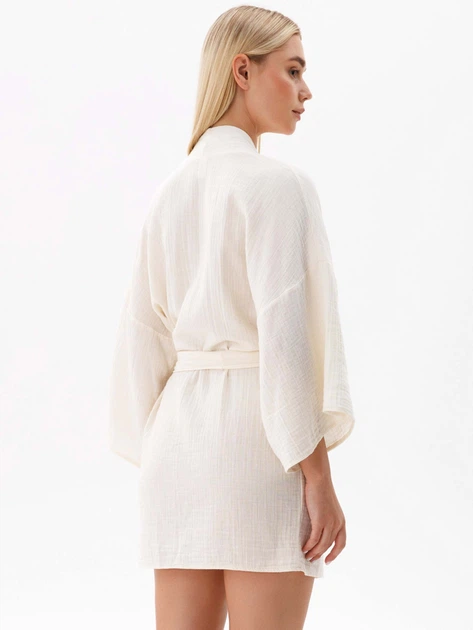 Халат жіночий мусліновий Leinle Muslin Dream 1633 M Білий (4821633110243) - зображення 2