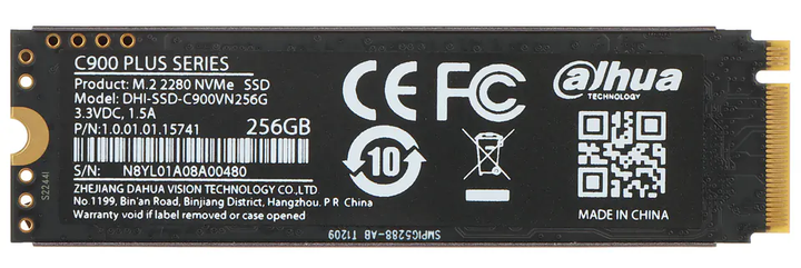 SSD диск Dahua C900VN 256GB M.2 2280 PCIe 3.0 x4 3D NAND (TLC) (SSD-C900VN256G) - зображення 2