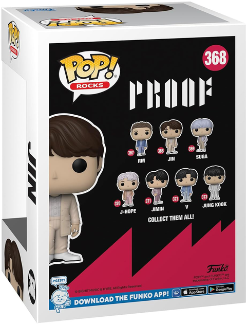 Фігурка Funko Pop! Rocks BTS 368 Jin 72578 (889698725781) - зображення 3