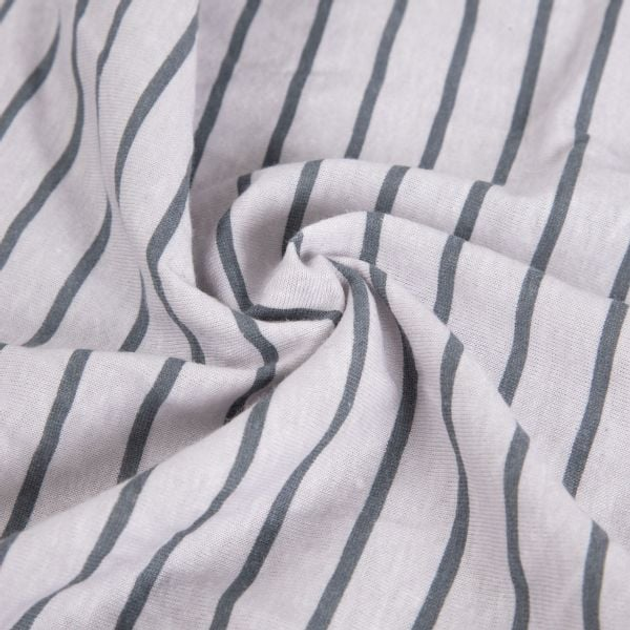 Prześcieradło Homla Rander jersey w szare paski 160 x 200 cm (5906496740718) - obraz 3