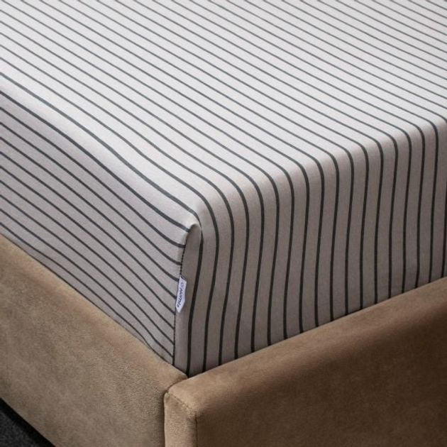 Prześcieradło Homla Rander jersey w szare paski 160 x 200 cm (5906496740718) - obraz 7