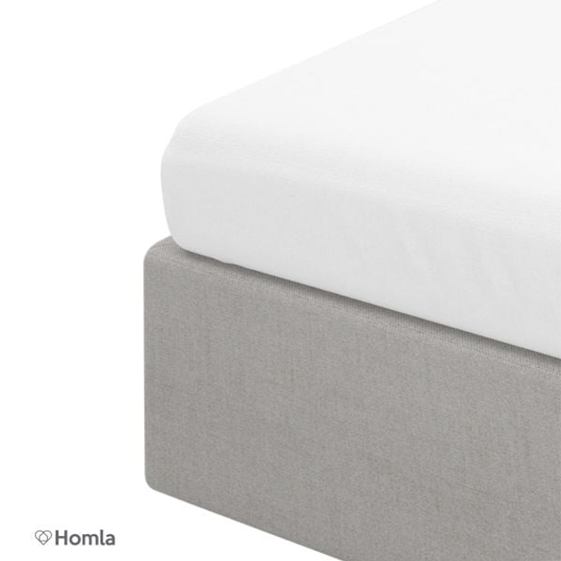Простирадло Homla Danielle сатинове Біле 160 x 200 см (5902869916308) - зображення 1