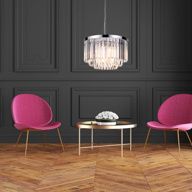 Lampa wisząca Vetro Light Prestige Series Vetro 5 x E14 srebna (LP-2910/5P) - obraz 3