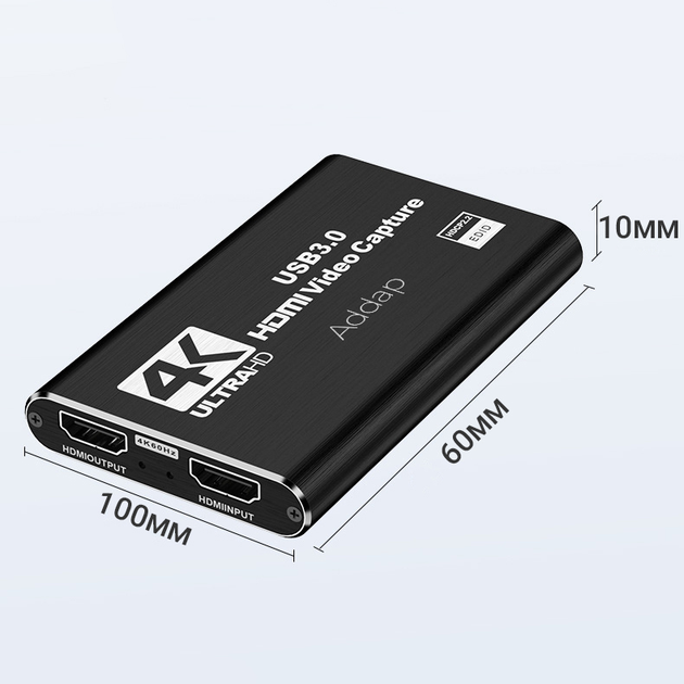 Зовнішня відеокарта відеозахоплення HDMI в USB 3.0 на 2 монітори OEM VCC04 для геймінгу, стрімінгу та прямих трансляцій - зображення 7