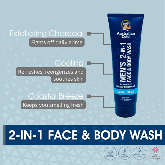 Żel pod prysznic Australian Gold Men’s 2-in-1 Body Wash 250 ml (54402410981) - obraz 3