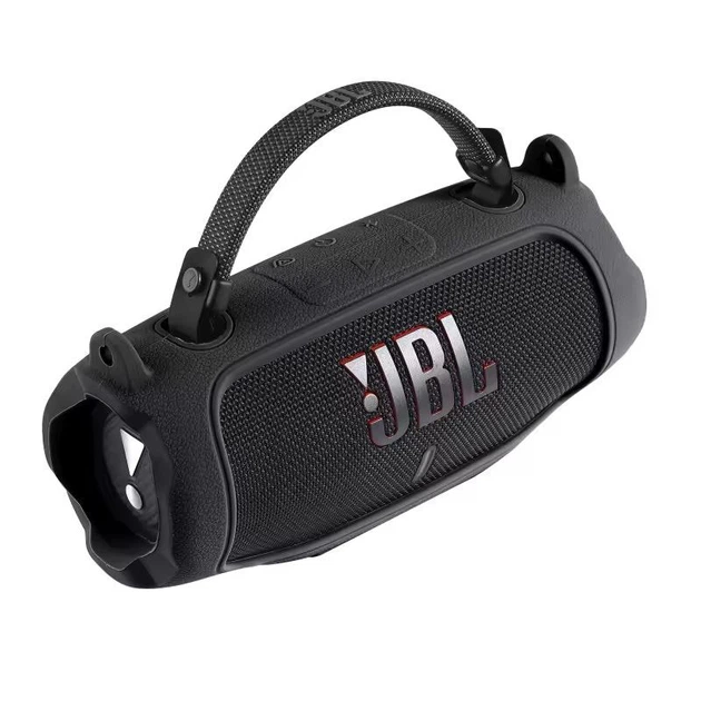 Силіконовий чохол + ремень для портативної колонки JBL Charge 6 (чорний) - зображення 3