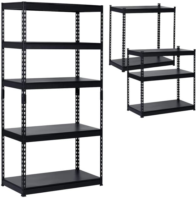 Складський стелаж Humberg HR-700 183 x 90 x 45 см чорний (5903890618544) - зображення 2