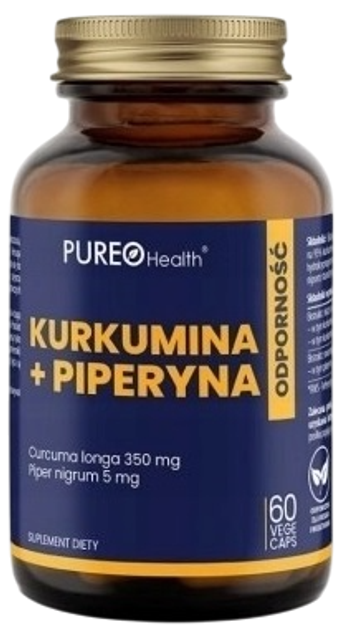 Дієтична добавка Pureo Health Куркумін + Піперин 60 капсул (5907637934324) - зображення 1