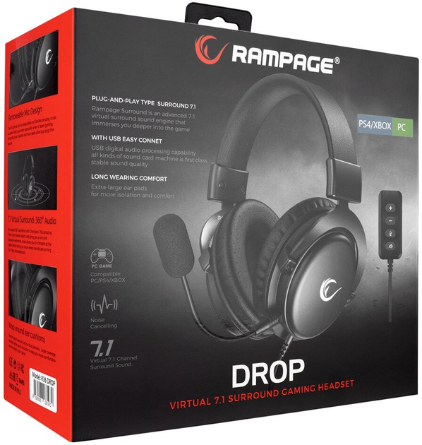 Навушники Rampage R36 Drop Black - зображення 6