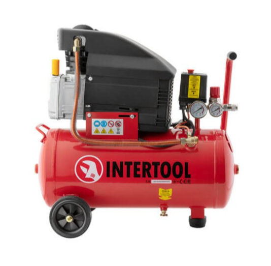 Компресор Intertool PT-0010 24 л 1.5 кВт - Фото 1 Компресор Intertool PT-0010 24 л 1.5 кВт - зображення 1