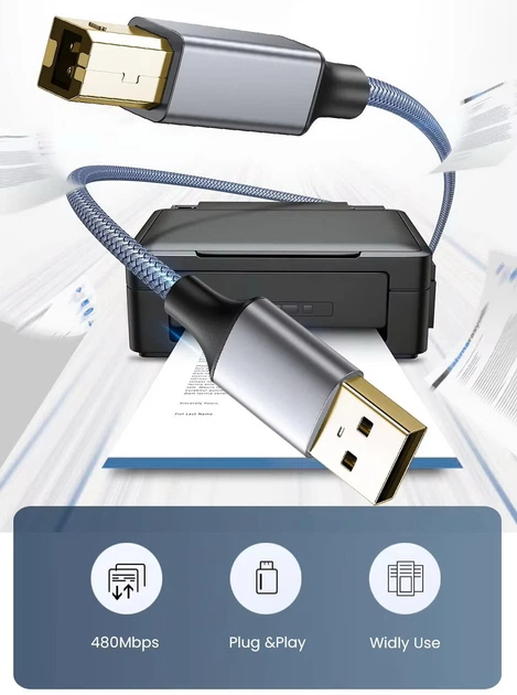 新品　HP Shielded High Speed Cable USB 2.0 Manhattan Hi-Speed USB A Device Cable (353892) – Manhattan Products