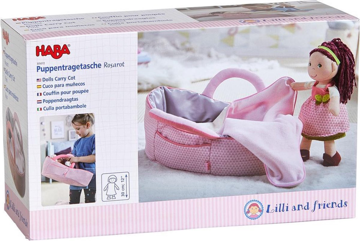Torba do noszenia lalek Haba Rosarot 305072 (4010168246833) - obraz 1