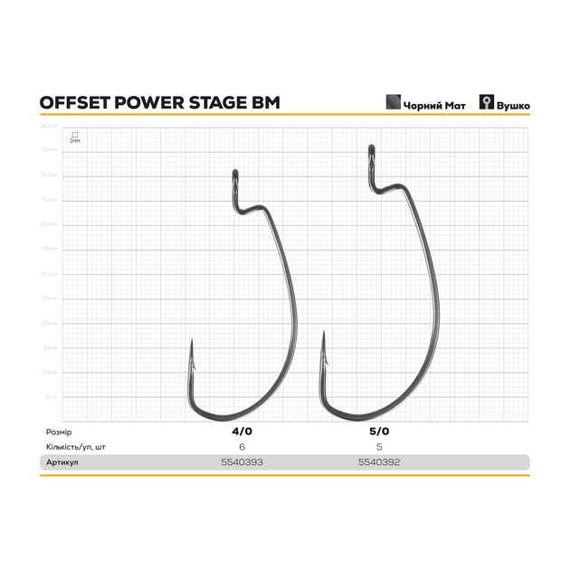 Крючок Hayabusa Offset Power Stage BM №1 (12шт) - Фото 3 Крючок Hayabusa Offset Power Stage BM №1 (12шт) - изображение 3