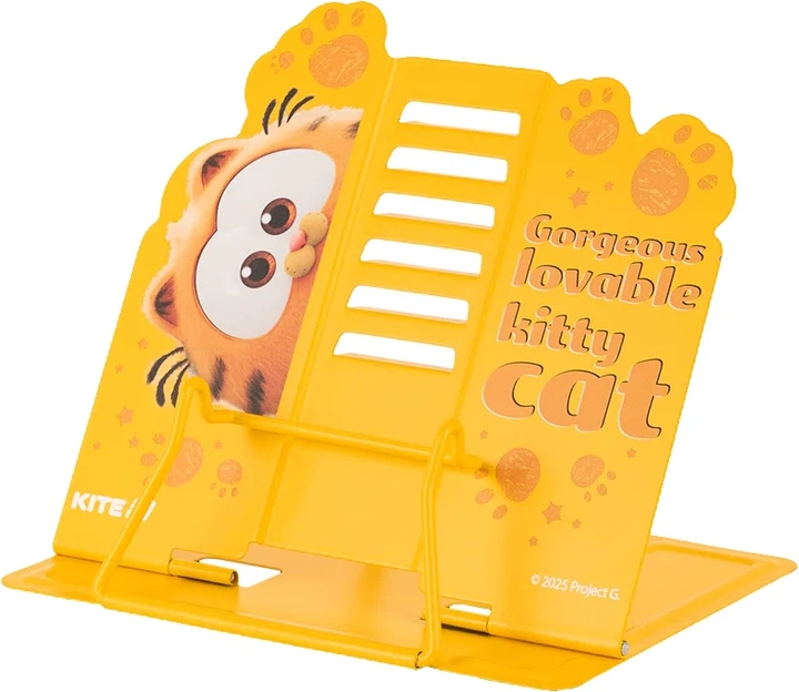 Подставка для книг Kite Garfield Металлическая Желтая (GF25-390) - изображение 2