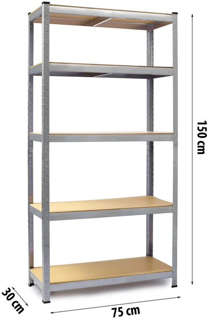 Складський стелаж Humberg HR-810 150 x 75 x 30 см 2 шт (5903890617608) - зображення 6